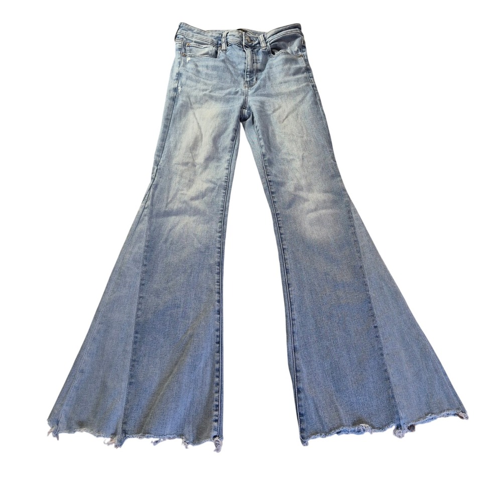American Eagle Festival Flare Jeans 03873 Womens 6 Regular Boho Retro 70s Style